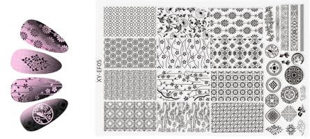 Artistic Nails Plaque de stamping en métal Accessoires de manucure Fournitures d'art pour la maison et le salon de manucure Kit d'outils d'impression