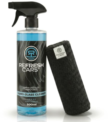 Refresh Cars Tratamiento Hidrofóbico Cristales Coche 500 ml – Efecto Lluvia Repelente al Agua para Parabrisas y Lunas, Mejora la Visibilidad y la Seguridad al Conducir