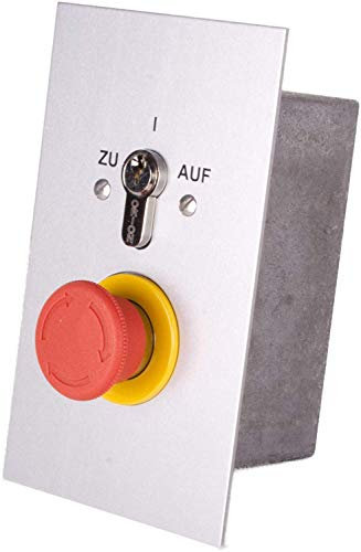Schlüsselschalter unterputz mit NOT-AUS Pilzknopf UP2-2T/S Notstopp Schalter