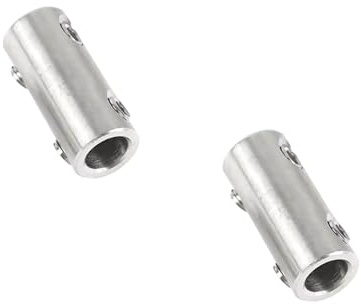 Leliafleury Morsetto per cavo metallico da 12 mm, 2 pezzi, in acciaio inossidabile, ditale a doppio foro, clip per funi metalliche, con tappo a vite per raccordi per cavi