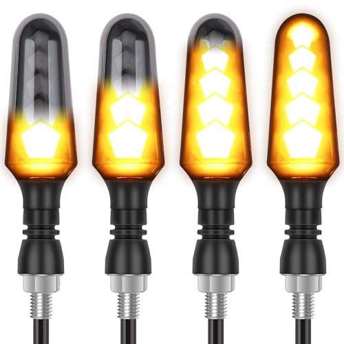 Kinstecks ​​4PCS Clignotants de moto Clignotants Clignotants 12V pour moto scooter quad cruiser Harley Kawasaki Yamaha Suzuki tout-terrain
