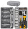 Hi-Spec 79pc Multi Screwdriver Bit Set and 1/4 inch Socket Set with Handles. Flexible Extension, Precision, Torx and Tamperproof 1/4 inch Hex Screwdriving Bit Accessories in a Case