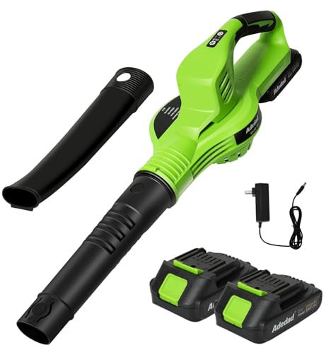 Souffleur de Feuilles sans Fil, Souffleur à Batterie 2 Batteries 4,0 Ah, 2 Vitesse Variable, Vitesse de soufflage jusqu'à 200 km/h, Souffleur à Feuilles à Main pour la Saleté Les Feuilles