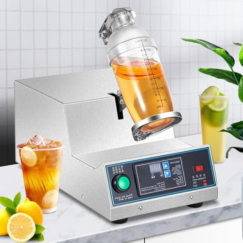 Electric Milk Frother and Cocktail Shaker - Automatic Beverage Maker with Smart Control Panel for Professional Use