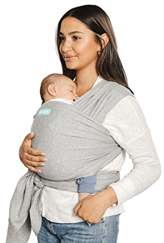 Moby Wrap Classic Fular Portabebés, Gris (Heather Grey), Talla Única (3.6-15 kg)