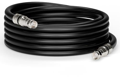 THE CIMPLE CO - RG11 Coaxial Cable 25 FT - Indoor/Outdoor Dual-Shielded Coax Cable for TV Antenna, Satellite Extension, Internet, CATV - Weather-Sealed RG11 Wire 25 Feet (7 Meters), Black