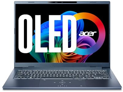 acer Swift Go 14 AI OLED (SFG14-75-701T) AI Laptop, Copilot+ PC, 14 WUXGA OLED Display, Intel Core Ultra 7 256V, 16 GB RAM, 512 GB SSD, Intel Arc Grafik 140V, Windows 11, QWERTZ Tastatur, blau