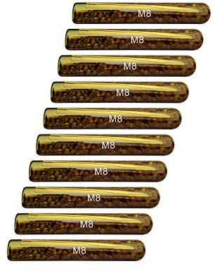 10 cartucce di ancoraggio composite M8 per trapano, Ø 10 mm, in resina sintetica, cartuccia di vetro, tasselli chimici
