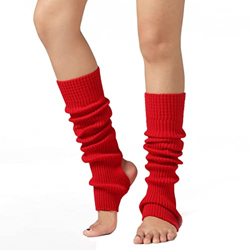 JK Home Guêtres en Tricot Femme Fille Chauffe-jambes | pour Ballet Danse Fitness Yoga Jambière Chaussette Ouverture Verticale