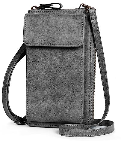 TANTOMI Handytasche zum Umhängen, Umhängetasche Damen RFID Blocking, Handy Tasche Damen Umhänge mit Abnehmbarem Gurt, Schultertasche Vielen Fächern