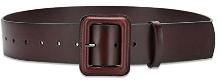 LumiSyne Cinturón Ancho De Cuero Mujere Color Sólido Clásico Hebilla Cuadrada Grande Cinturón De Cintura Señoras Vintage Cinturón De Cincha Cinturón De Cintura Alta Para Vestido Camisa Abrigo Mono