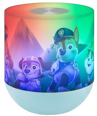 Lights By Night Paw Patrol Tabetop Lamp Color-Changing Dimmable White Light Color-Changing - Ideal for Children's Bedroom, Bathroom, Playroom - USB Powered - 81918
