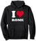 Rotes Herz Ich Liebe Rome Pullover Hoodie