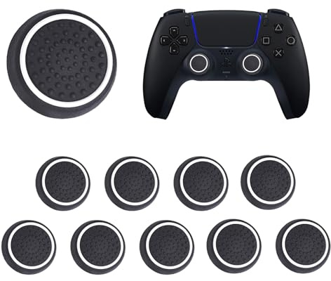10 Silicone Thumb Grips Compatible with PlayStation and Xbox Controllers | Silicone Analog Stick Thumb Grip Caps Cover compatible with PS3, PS4, PS5, Xbox One and Xbox 360 controllers