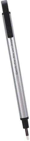 HEEPDD Juego de Lápices de Borrador, Borrador de Lápiz Mecánico de Plástico con Borrado Preciso para Dibujo de Ingeniería Detallada y Uso de Pintura Resaltada (SILVER)