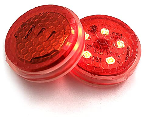 HINATAA Car Door Warning Light,Anti-Collision Gate Warning Light Reflective Warning Road Safety,Universal Waterproof Hazard Warning Strobe Lights 5 LED(4 Pack) (Red)
