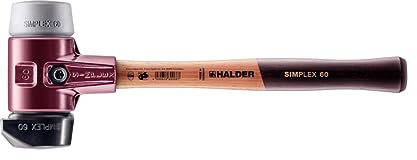 Simplex Schonhammer, Gummikomposition, mit Standfuß / TPE-mid; mit Tempergussgehäuse und hochwertigem Holzstiel | D=60 mm | 3023.260