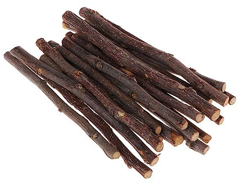 U/K Apple Tree Branch Natural Chew Stick Toy for Hamsters Squirrel Parrots Rabbits Creative and Useful Pack of 20