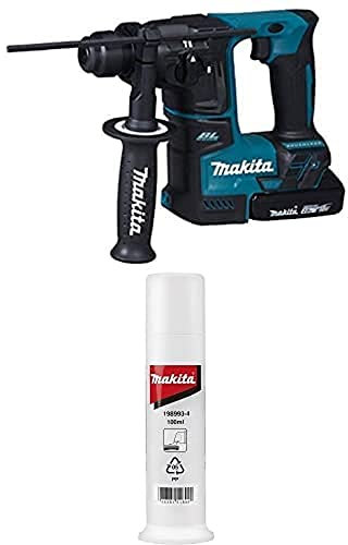 Makita DHR171RAJ Akku-Bohrhammer für SDS-PLUS 18V / 2,0 Ah, Elektronisch regelbare Drehzahl, 2 Akkus + Ladegerät im MAKPAC + Bohrer-Meisselfett 100ml