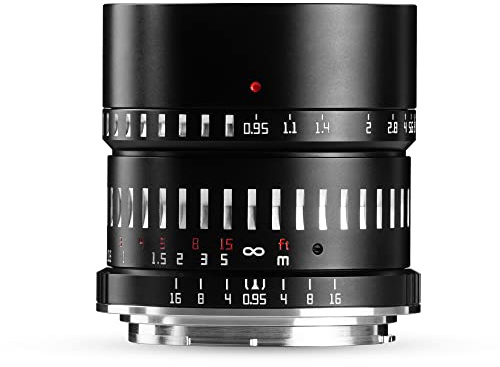 TTArtisan APS-C 50mm F/0.95 Metal Bodied Lens Compatible with L Mount - Black & Silver