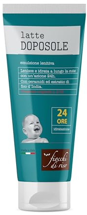 Fiocchi di Riso - Latte DOPOSOLE - 140ml - IDRATAZIONE - Ideale per lenire ed idratare la cute a lungo, fino a 24h. Con ceramidi ed estratto di fico d'india. Pack riciclato