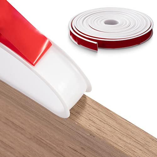 FAKILO 40 mm x 3 m U-format självhäftande möbelband, flexibelt möbelband kantskydd självhäftande TPE vikbar kantskydd för skåpsidor bänkskivor finish list (vit)