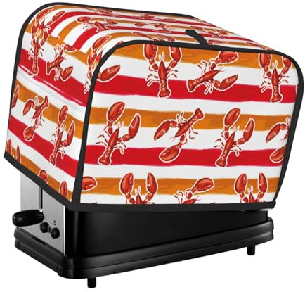 Copertura per tostapane a 2 fette, impermeabile, con tasche per piccoli elettrodomestici da cucina, protezione dalle impronte digitali, lavabile in lavatrice