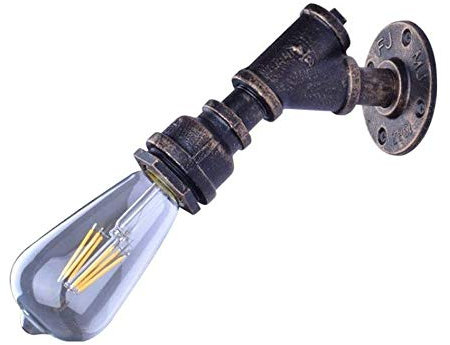 Lampada da Parete con Applique a Parete Illuminazione Americana fienile Lampada da Parete retrò Salotto Illuminazione Industriale a Vapore a Parete Lampada Metallica in Metallo Vintage Tubo di Acqua