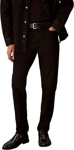 Calvin Klein Vaqueros Hombre Taper Classic Black Slim Fit, Negro (CK Classic Black), 38W/32L