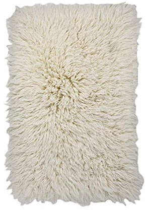 Theko Sona-Lux Hand-Woven Flokati Rug New Wool XXL Natural