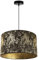 Light-Home Werona Elegant Hängelampe - Modern Deckenlampe für Wohnzimmer Schlafzimmer und Esszimmer - Pendelleuchte aus Metall mit Classic Lampenschirm - Schwarz-Gold - 23x40cm