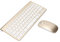 Akozon Kabellose Tastatur, Computertastatur mit UV-Beschichtung (Gold)