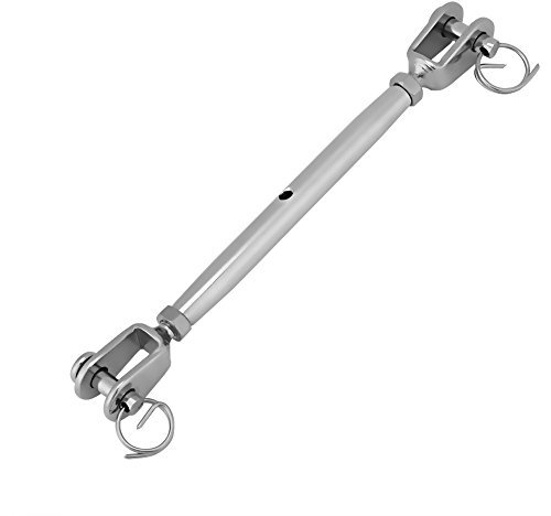 Stainless Steel Rigging Screw,Closed Body Jaw Turnbuckle Screw Rigging Screw Turnbuckle Heavy Duty Turn Buckle Turnbuckle Fasteners For Boat Yacht (M5)