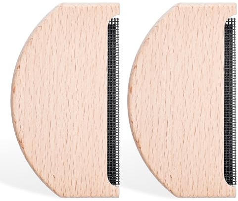 Nogeqi 2PCS Cashmere Comb, Manual Bobble Remover for Clothes, Fabric Shaver Lint Remover for Pills and Fuzz, Multi-fabric Wool Comb Defuzzer for Clothes, Sweater, Sheets and Fabrics