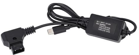 VBESTLIFE D Tap to Type C-kabel, 5V/9V/12V 3A PD Snabbladdning D Tap Hane Till Typ C-strömkabel för Kamera, Smartphone, Surfplatta, Mixerkonsol