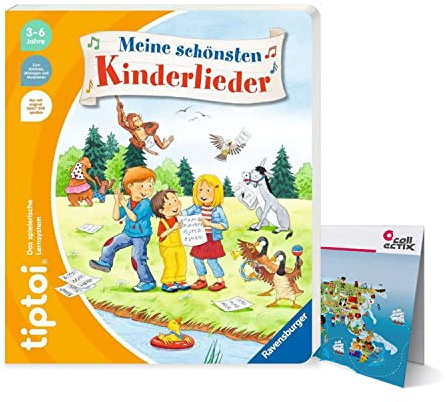 Ravensburger tiptoi Libro Significa migliore Canzoni per Bambini + Bambini Cartina mondiale - Paesi, Animali, Continenti