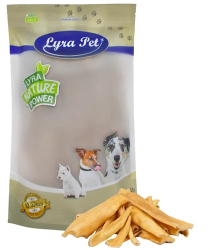 Lyra Pet® 1 kg Lammkopfhaut 1000 g hell Hundefutter Leckerli Barf Haut Kausnack Lamm