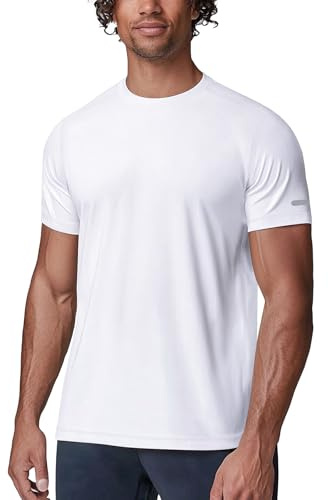 Sports T Shirt Men, Quick Dry Gym T Shirts Mens Running Top Short Sleeve