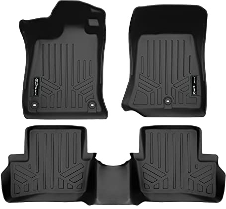 SMARTLINER Custom Fit All Weather 2 Row Floor Mat Liner Set Compatible with 2021-2025 Acura TLX