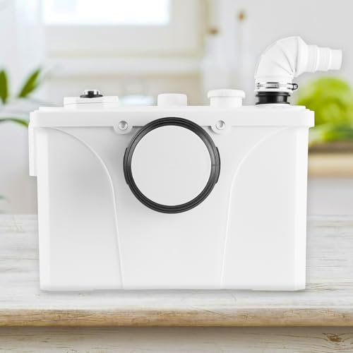 Tubiaz 700W Hebeanlage, Schmutzwasserpumpen mit 4 Eingängen, Fäkalienpumpe, Mehrzweck-Entwässerungswerkzeuge, Haushaltspumpe für Dusche Badewannen Waschbecken Waschmaschine Spülmaschinen, 190L/min