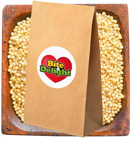 Bite & Delight Millet 10kg – Grain Entier Pur Sans Additifs ni Amertume – Millet Naturel Vegan Polyvalent pour Cuisine et Bouillie