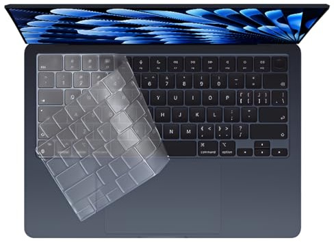 Housse de Clavier en TPU pour MacBook 14 M4 Pro/Max Chip modèle A3112 A3185 A3401 A3186 A3403 US Layout Protector, Film Protecteur pour Clavier Disposition de EU (Clair)
