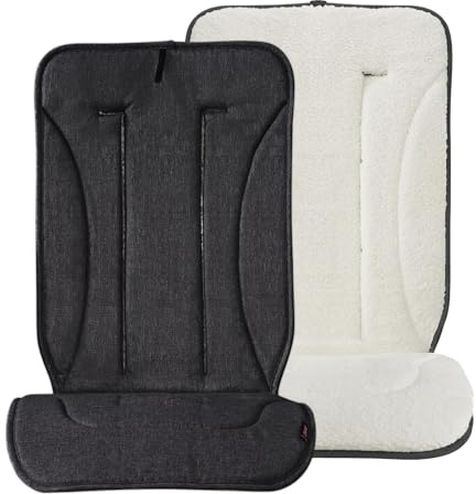 Momcozy Housse de Siège Réversible pour Poussette, Housse de Siège Universelle et Respirante, Accessoire de Poussette Chaud pour l’Hiver, Coussin de Siège pour Berceau/Porte-Bébé