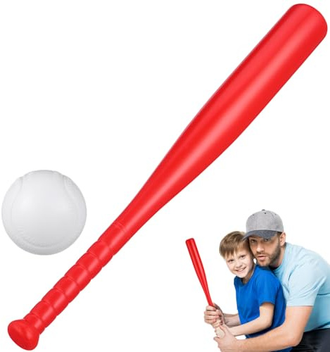 Mikinona Set Baseball Garçon Fille avec Bâtons et Balles Plastique Léger pour Jeu Extérieur et Développement Coordination Mains-Yeux Couleur Aléatoire Couleur Aléatoire