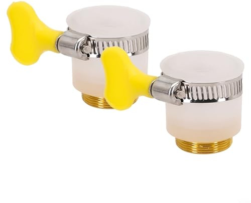 Adaptador de manguera de metal de 22 mm compatible con grifos de cocina estándar, mangueras de jardín y accesorios de grifo mezclador (2 piezas)
