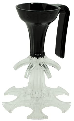 SHOTY® Kleiner Barkeeper - Schnapsspender & Ausgießer - Schnapshalter & Schnapsverteiler - Geschenk für Freunde & Party (Schwarz/Transparent)