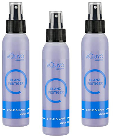 Style & Care Glanzfestiger starker Halt (3er Pack - 3x 100ml) | Haarfestiger zum formen und stylen der Haare | Sprühfestiger gibt Glanz und Halt | Haar Spray ohne Silikone & Parabene