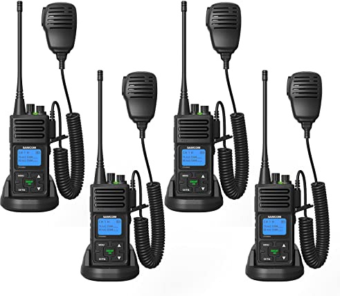 SAMCOM FPCN30A Radios Walkie Talkies Long Range with Speaker Mic 4 Packs