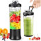 Mixeur portable pour smoothie, Blender Mixeur avec 600 ml de grande capacité et batterie 4000 mAh, 6 lames 3D et IPx67 étanche, moteur 270 W pour faire des milkshakes et smoothies
