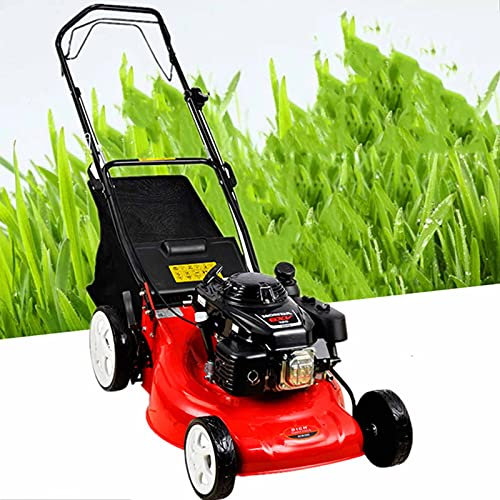Tosaerba a Spinta Alimentato a Gas, spazzatrice da Giardino Senza Fili da 16 Pollici, Motore a Benzina, tagliaerba a 4 Tempi con Guida da Terra per Giardino